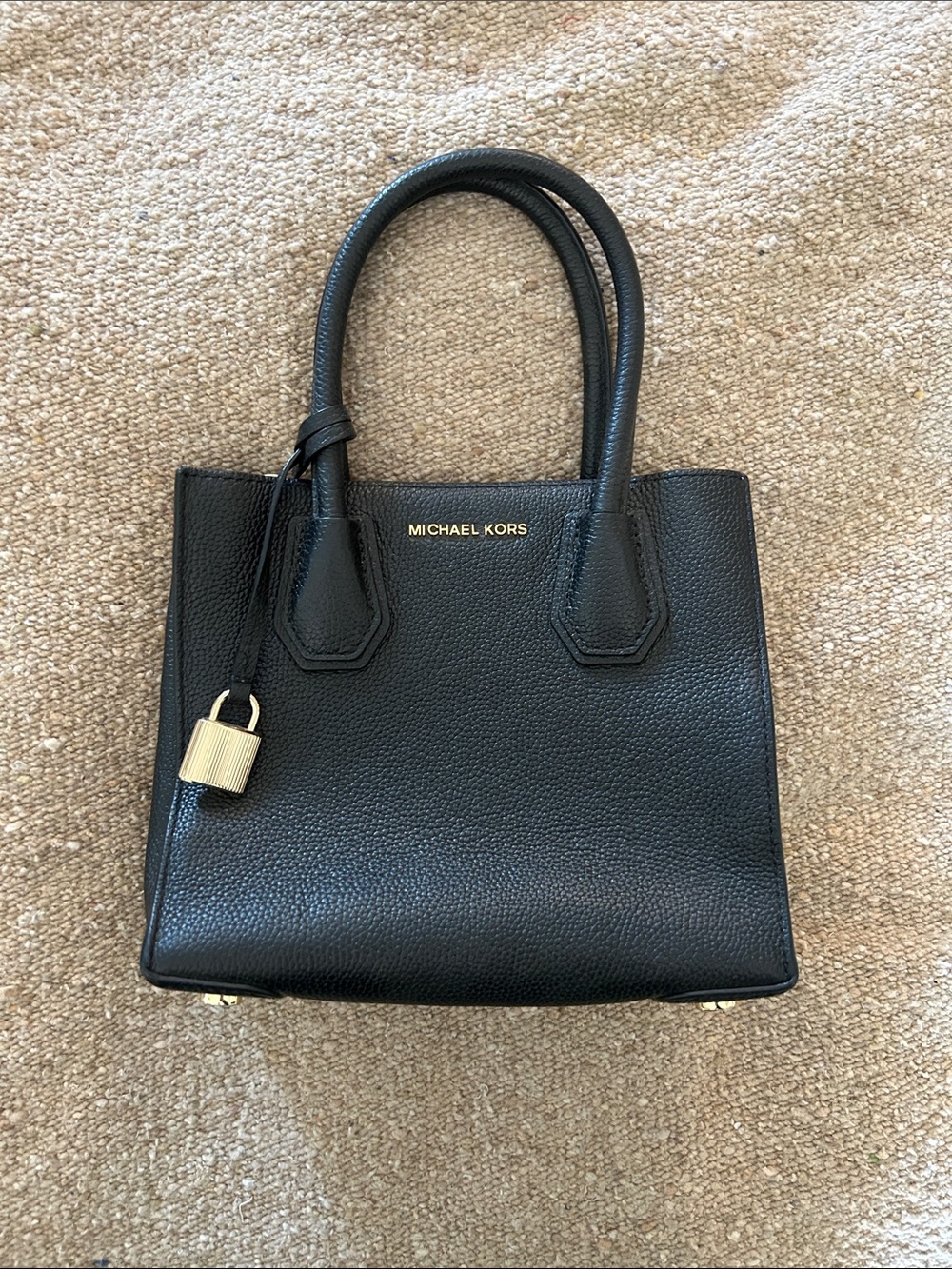 Michael Kors Black Pebbled Leather Mercer Bag